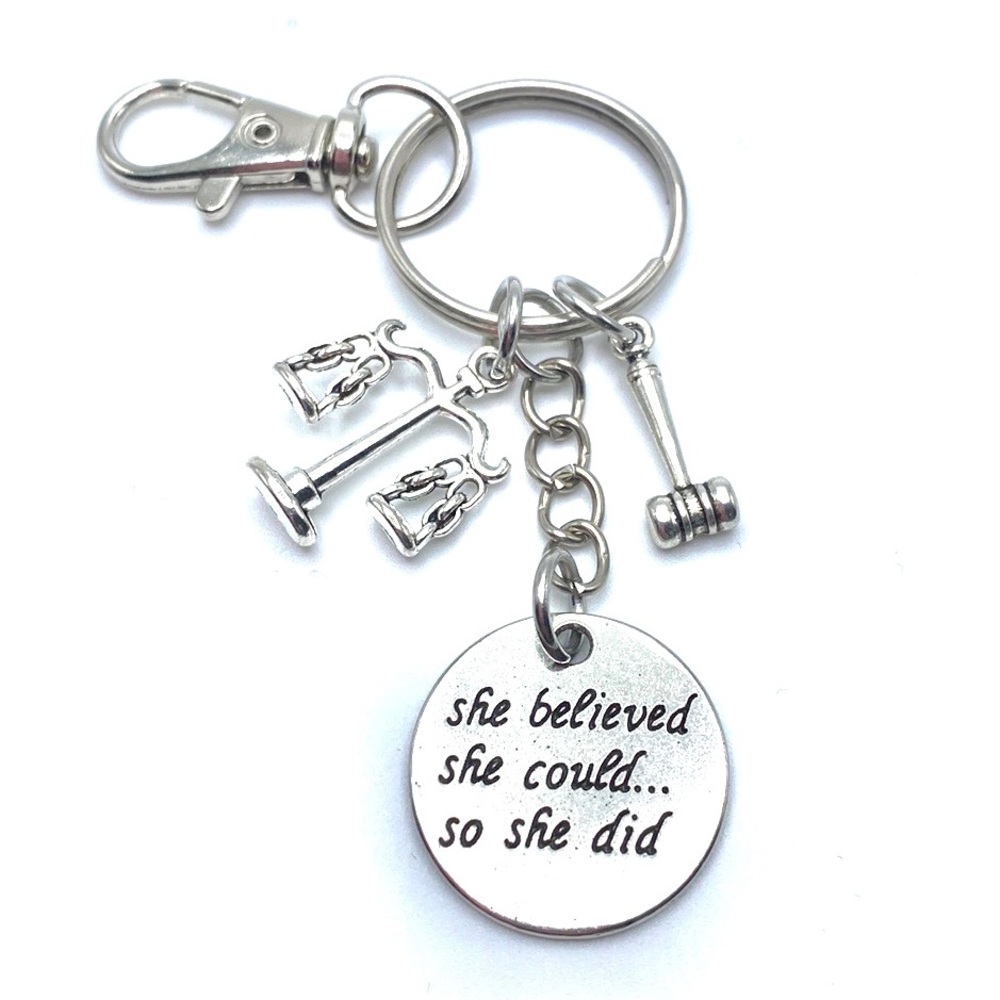 Lawyer Keychain Purse Charm Law Student Graduation Gift May Be Personalized
